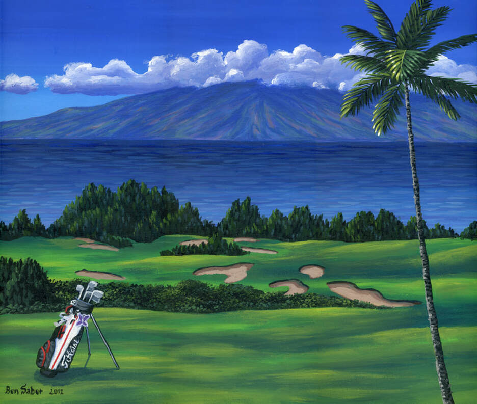 Kapalua Bay Golf Course Maui Hawaii Painting Picture