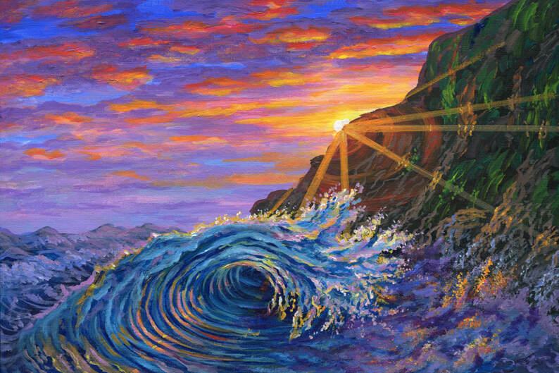 ocean wave painting Picture