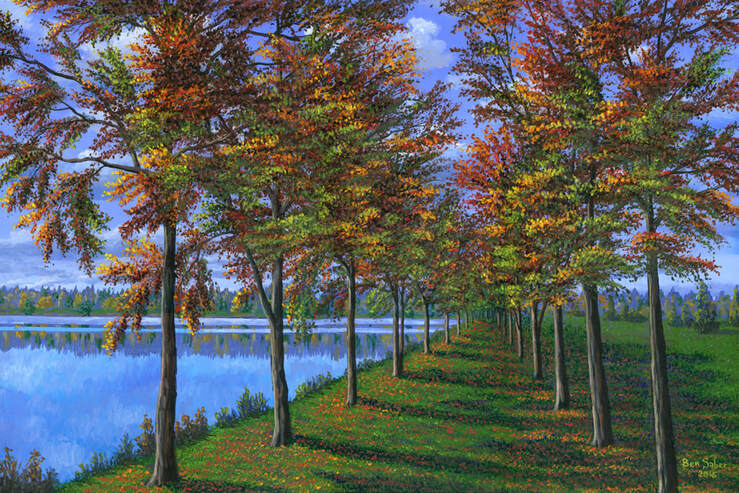 landscape autumn painting Picture